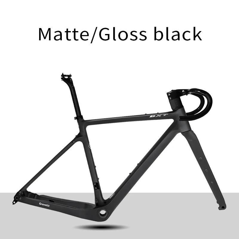 Bxt freio a disco quadro de bicicleta cascalho carbono 700c/27.5er uso máximo 47c/2.1 pneu quadro de bicicleta cascalho de carbono através do eixo quadro mtb - Image 1