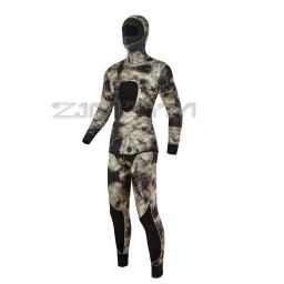 Fato de mergulho longo com capuz masculino, mergulho subaquático, natação, surf, neoprene, 5mm - Image 6
