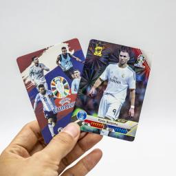 Cartões brilhantes de futebol para fãs, cartão comercial puro futebol, jogo de tabuleiro TCG, coleção Flash Shining, presentes de aniversário para crianças, 8 unid, 2024 - Image 4