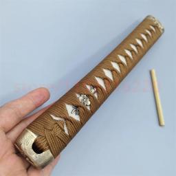 Alta qualidade 26cm tsuka lidar com punho de cobre latão fuchi kashira menuki para japão real japonês samurai katana espada acessórios agradável - Image 5