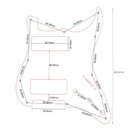 Pleroo-Pickguard para guitarra, peças de guitarra, Humbuckers, personalizado, grande qualidade, US 11 furos de parafuso, 2 P90 - Image 6