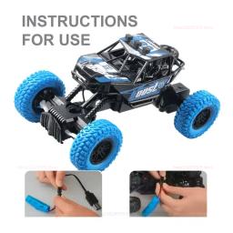 Carro de escalada off-road com controle remoto 1:18 para crianças, luzes piscantes de alta velocidade, veículo de brinquedo recarregável, presentes para meninos e meninas - Image 6