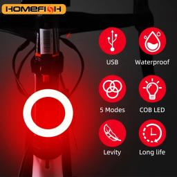 USB carregamento bicicleta LED lanterna traseira, ciclismo luzes, multi iluminação modos, flash cauda luzes traseiras, acessórios de bicicleta, novo - Image 1
