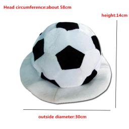 Carnaval festa menino futebol futebol fãs boné engraçado chapéu branco preto capacete de futebol adulto cosplay vestir-se acessórios - Image 2
