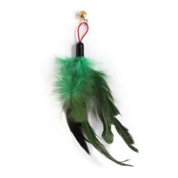 Brinquedo varinha para gatos, adorável, para gatos internos, penas verdes, vara longa, gatos felinos, suprimentos - Image 5