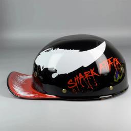Capacete para Harley, meio capacete retrô, veículo elétrico, equitação, locomotiva, quatro estações, universal, atacado - Image 3