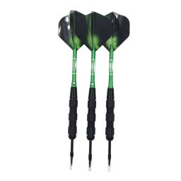 Dardos de metal de alta qualidade, feitos de níquel preto, 20g, para competição profissional, competição, treinamento, verde, esculpido, entretenimento, 3pcs - Image 3