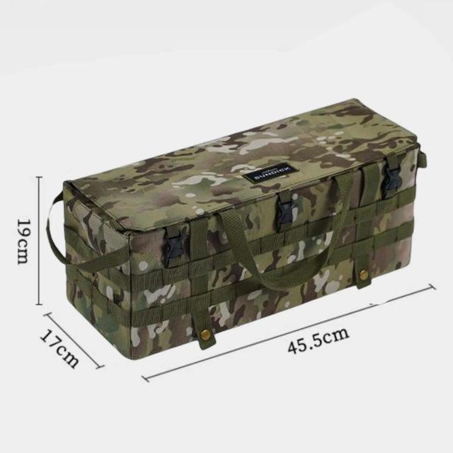 Organizador de Mesa de Acampamento com Multi Bolsos e Suporte para Braço, Ideal para Piqueniques e Churrascos ao Ar Livre
