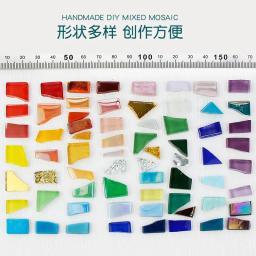 250g/1000g diy peças de mosaico artesanato irregular partículas de vidro cristal decorativo polychrome - Image 2