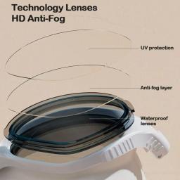 Óculos de natação ajustáveis para adultos, armação grande com tampões de ouvido, HD profissional, silicone anti-nevoeiro, óculos para homens e mulheres - Image 3