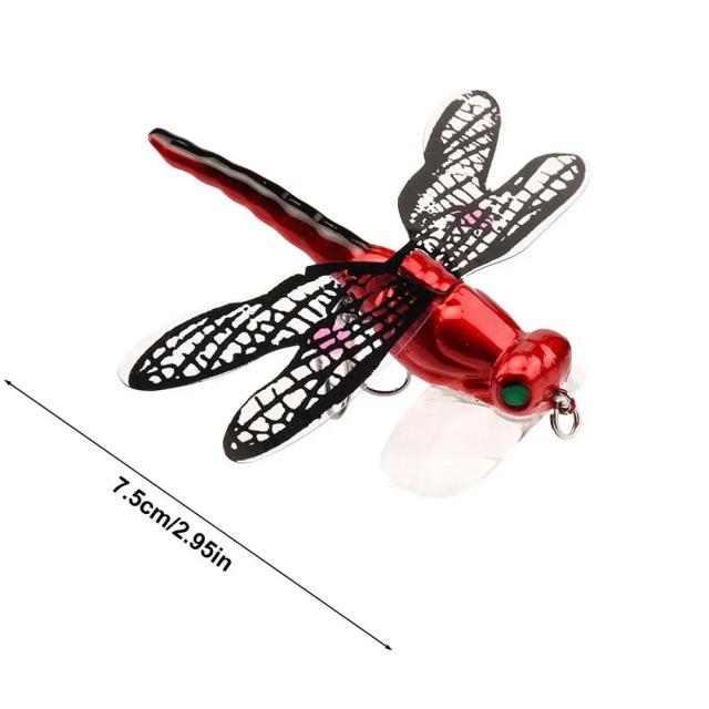 Isca de Pesca Libélula Topwater 75mm 6.2g para Truta e Robalo