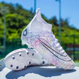 Sapatos de futebol masculino com grama artificial, tênis de treinamento para adolescentes, TF, FG, Antiderrapante, Futsal, Hall - Image 2