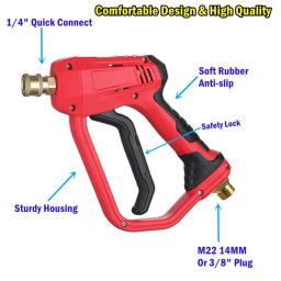 Arma de lavagem automática de carro ajustável 1/4 Conector rápido Lavadora de carro de alta pressão Gerador de lança de espuma de neve - Image 3