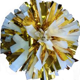 Metal Color Mix Branco Jogo Pompons, Cheerleading Pompon, Anéis Handle, Pode Livre Combinação, 32cm, 20Pcs - Image 4