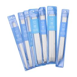 Agulhas de tricô retas de aço inoxidável, Crochet Hook, DIY Sweater Weave Knitting Tools, Acessórios de costura, 20cm, 5Pcs por conjunto - Image 1