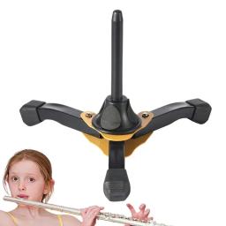 Suporte de instrumento de vento suporte de instrumento de sopro resistente estável portátil dobrável suporte de flauta para oboé flauta clarinete em linha reta - Image 1