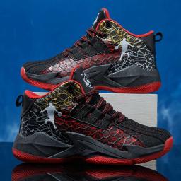 Tênis de basquete respirável para homens, antiderrapante, atlético, esportivo, confortável, tênis masculino, menino, novo, original - Image 4