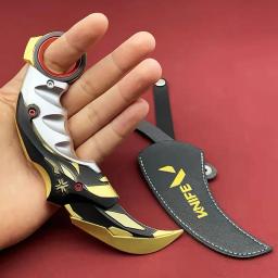 Valorant Karambit Campeões Brinquedo para Meninos, Modelo de Arma Balisong Facas Garra de Liga, Espada Cosplay Periférica, Presentes Boneca, 16cm, 2023 - Image 4