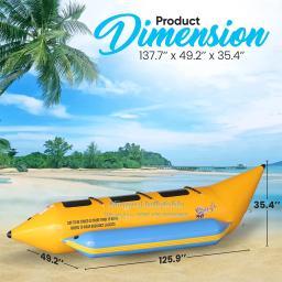 Banana Boat inflável para jogo de parque aquático, Tubo rebocável de peixe voador, Água aquática para praia - Image 1