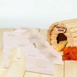 Escada De Escalada De Madeira Para Pequenos Animais De Estimação, Brinquedo De Plataforma, Gaiola De Rato De Madeira, Hamster e Cobaia, Gerbil e Hamster - Image 3