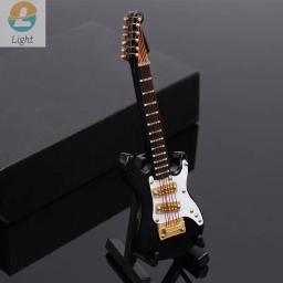 Mini guitarra elétrica com estojo e suporte, Decoração modelo, Instrumentos musicais - Image 3