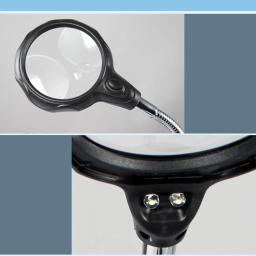 Lupa para reparo eletrônico, Terceira mão para solda, Lupa com luz LED profissional - Image 3