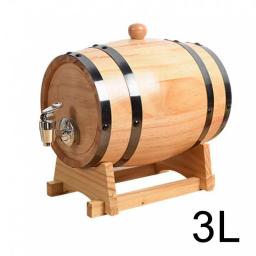 Barril De Vinho De Madeira, Equipamentos De Cerveja De Carvalho, Mini Barril, Home Brew, Distribuidor De Torneira De Cerveja, Rum Pot, Vinho De Uísque, 1L, 1.5L, 3L - Image 1