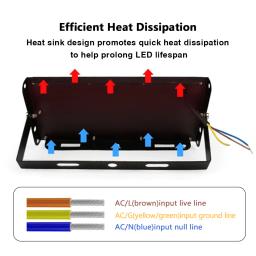 Full Spectrum LED Grow Light, Luz solar imitada, Lâmpada Phyto para Estufa, Iluminação Hidropônica para Crescimento de Plantas, Plug UE, 50W, 220V - Image 5