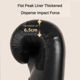 Luvas de boxe preto PU Kick para homens e mulheres, karatê, muay thai, luta livre, MMA, treinamento Sanda, adultos, equipamentos infantis - Image 5