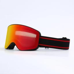 Óculos de snowboard cilíndricos anti-nevoeiro para homens e mulheres, máscara de óculos de esqui UV 400, proteção contra neve sobre óculos, adulto, duplo - Image 4