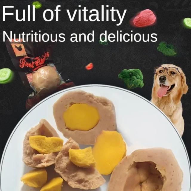 Alimentação Pet Premium: Petiscos de Carne e Ovos para Cães e Gatos com Benefícios para Músculos e Pelagem Saudável