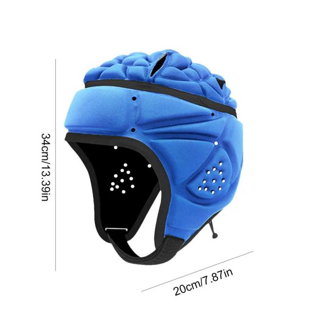 Capacete de Goleiro Ajustável em EVA Espesso para Crianças e Adultos - Acessórios Esportivos para Rugby e Futebol ao Ar Livre