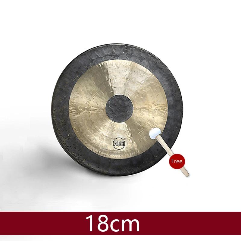 Hand Hammering Drum para ópera famosa chinesa, instrumentos de percussão, cobre, sino com martelo do tambor, corrente, abertura da estrada, 18cm-30cm - Image 1