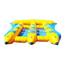 Banana Boat inflável para parque aquático, Jogos de parque aquático, Tubo rebocável de peixe voador, 4 assento, 6 assento, 9 assento, venda quente - Image 1