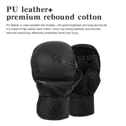 Luvas De Boxe para Adultos e Crianças, Luvas Kickboxing Espessadas, Saco de Perfuração Pesado, Luvas de Treinamento, Meio Dedo - Image 2