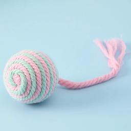 Algodão colorido corda Weave bola para Pet, Teaser Play, Mastigar Brinquedo, Scratch Catch Toy, Interativo, Engraçado, Gato, Cão - Image 6