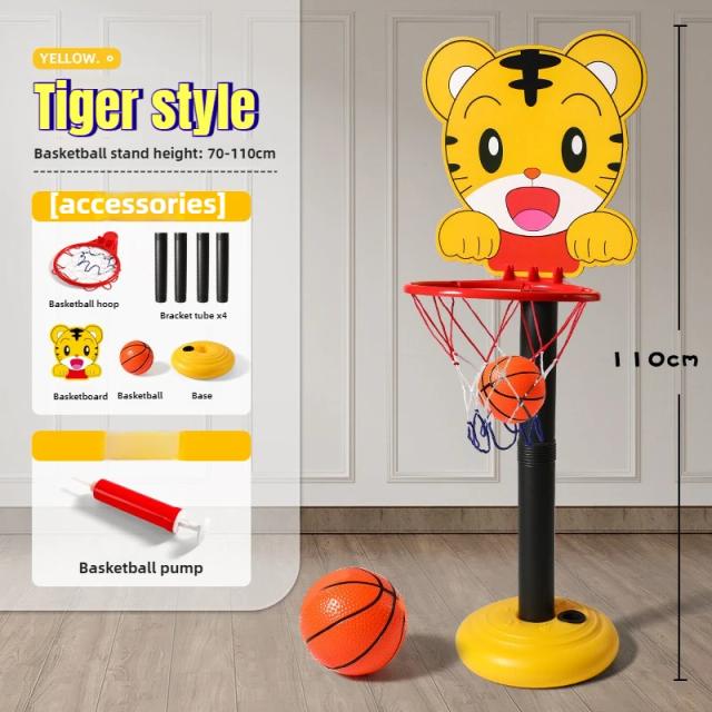 Cesta de Basquete Infantil Ajustável para Jovens com Bola e Bomba – Jogo Interno/Externo