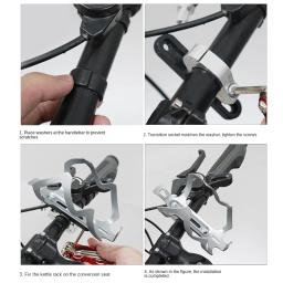 Liga de alumínio da bicicleta garrafa gaiola montagem adaptador ajustável mtb estrada guiador garrafa água titular assento pós garrafa montagem - Image 4