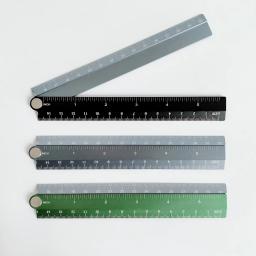 Régua reta em aço inoxidável Escala métrica Ferramenta de medição de precisão Réguas de desenho dobrável - Image 1