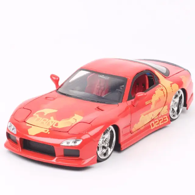 Mazda RX-7 FD 1993 Jada 1:24 - Miniatura Clássica Esportiva em Metal para Crianças e Colecionadores