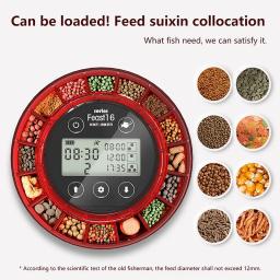 Alimentador automático de peixes para aquário, Dispensador de alimentos com temporizador, Alimentador temporizador recarregável, Alimentador do método de display LCD - Image 2