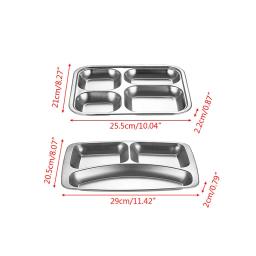 Placa De Jantar De Aço Inoxidável Para Crianças Prato De Compartimento Bandeja De Lanche De Frutas Baby Bowl Louça De Cozinha - Image 3