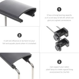 Suporte de Luz LED Suporte para Aquário, Répteis Aquáticos Acessórios, Lâmpadas Lightingheat Cúpulas, Pet Suporte Noturno, DIY - Image 4