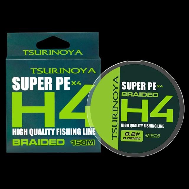 TSURINOYA Bait Finesse 4 Tece Linha de Pesca PE H4 150m