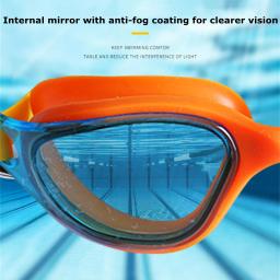 Óculos de Natação Profissional Impermeável Anti-Fog Proteção UV para Adultos Homens Mulheres Piscina Swim Óculos Water Eyewear Ajustável - Image 4