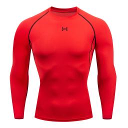 Homens e mulheres manga longa compressão treino, correndo t-shirt, jogging esporte camisola, Fast Dry Fitness Tees, Gym Tops - Image 3