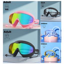 Óculos de Natação HD para Adultos e Crianças, Impermeável, Anti-nevoeiro, Big Frame, Mergulho, Óculos de Natação, Óculos Esportivos - Image 1
