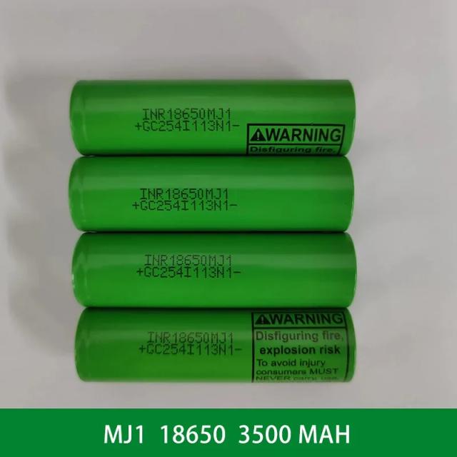 Origem 18650 mj1 3.7v 3500mah 10a descarga recarregável bateria de íon de lítio cilíndrica de alto desempenho 10a 18650 mj1 bateria