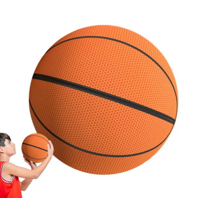 Jogo de Basquete Indoor com Tampa Removível e Zíper, Dribble Silencioso e Alta Elasticidade, Tamanho 7
