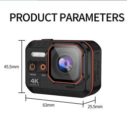 Cerastes câmera de ação 4k60fps com tela de controle remoto à prova dwaterproof água esporte câmera gravador câmera esportiva capacete ação cam - Image 5